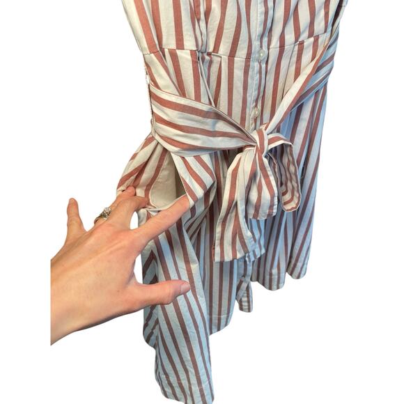 Boden Women 4 Anastasia Shirt Dress‎ Tie Waist Brown Conker/Ivory Button Up - Picture 11 of 17